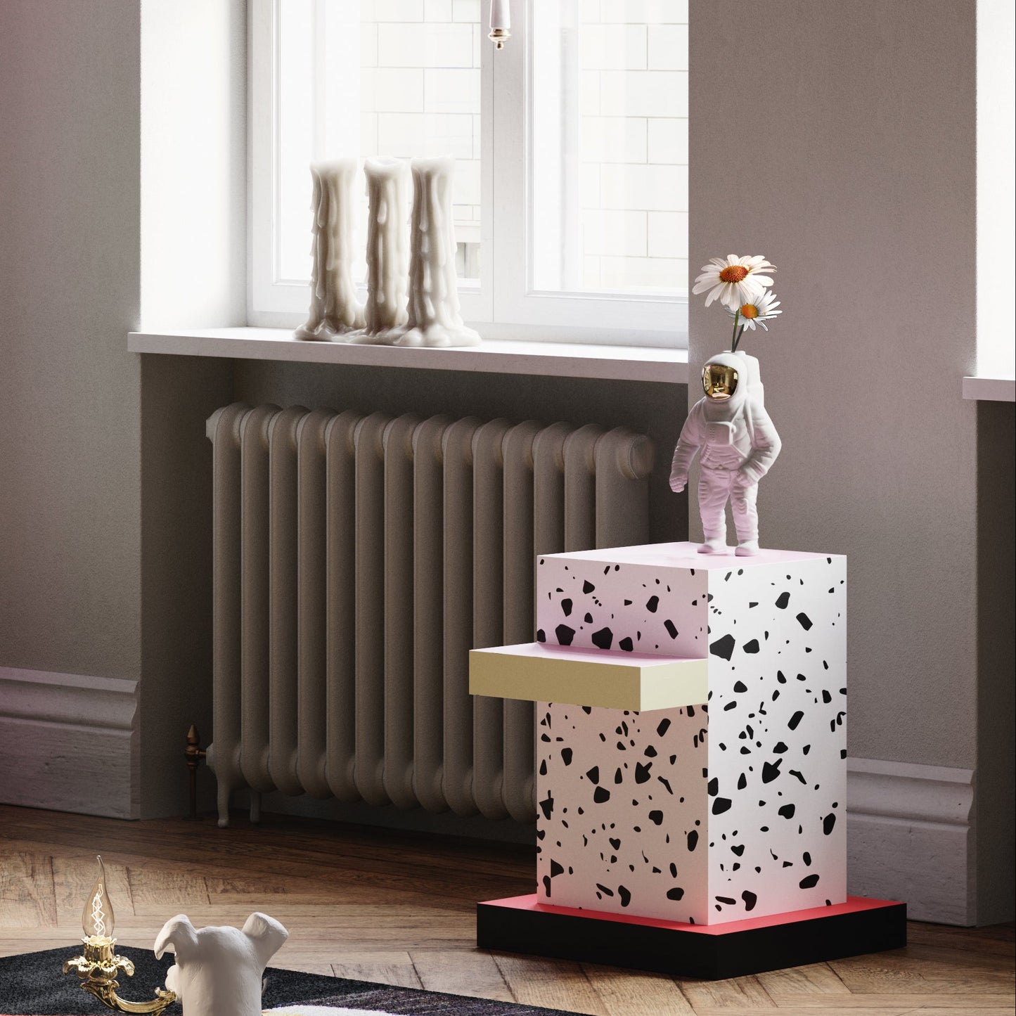 SUPERSIDE TABLE TERRAZZO