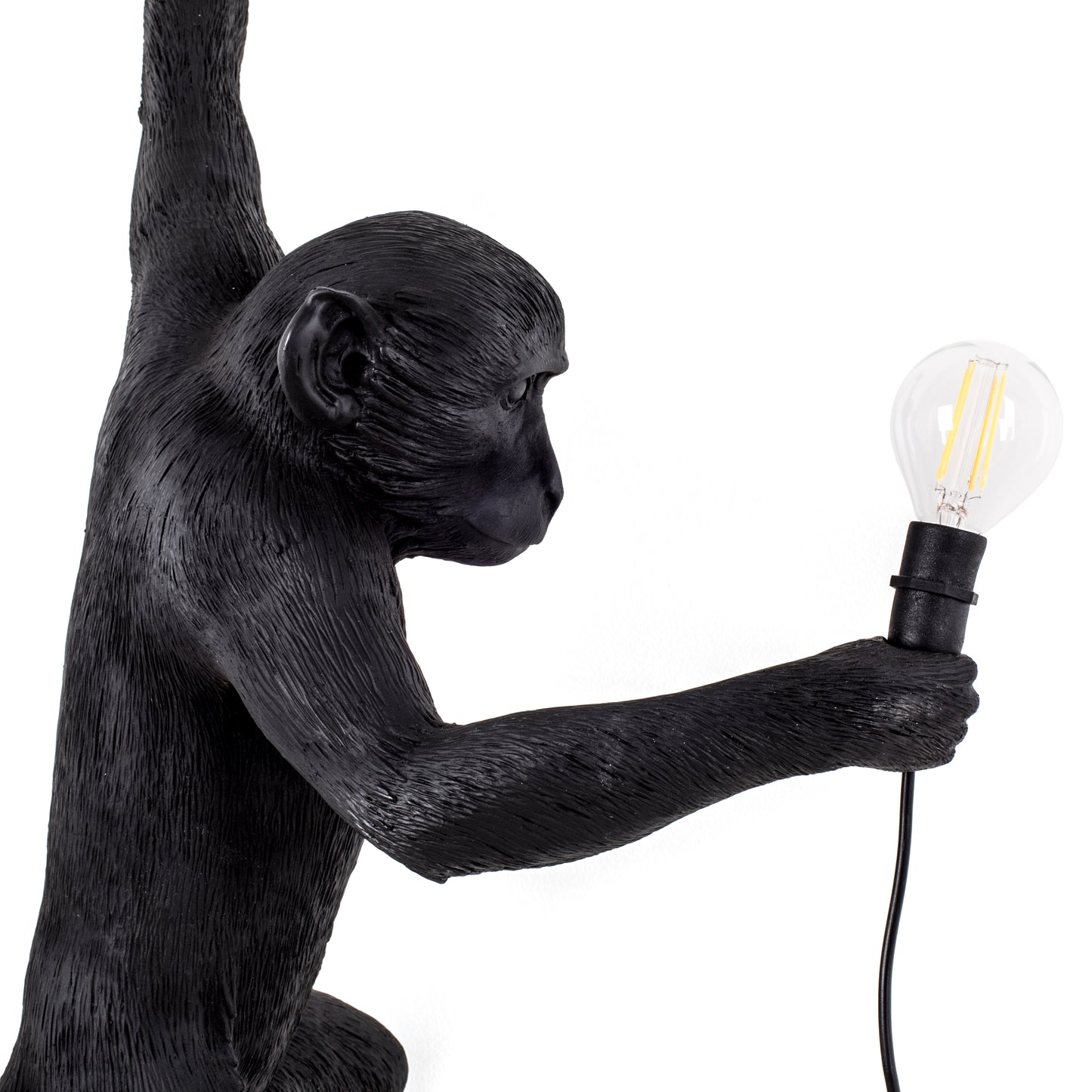 The Monkey Lamp Black Hanging Version Left