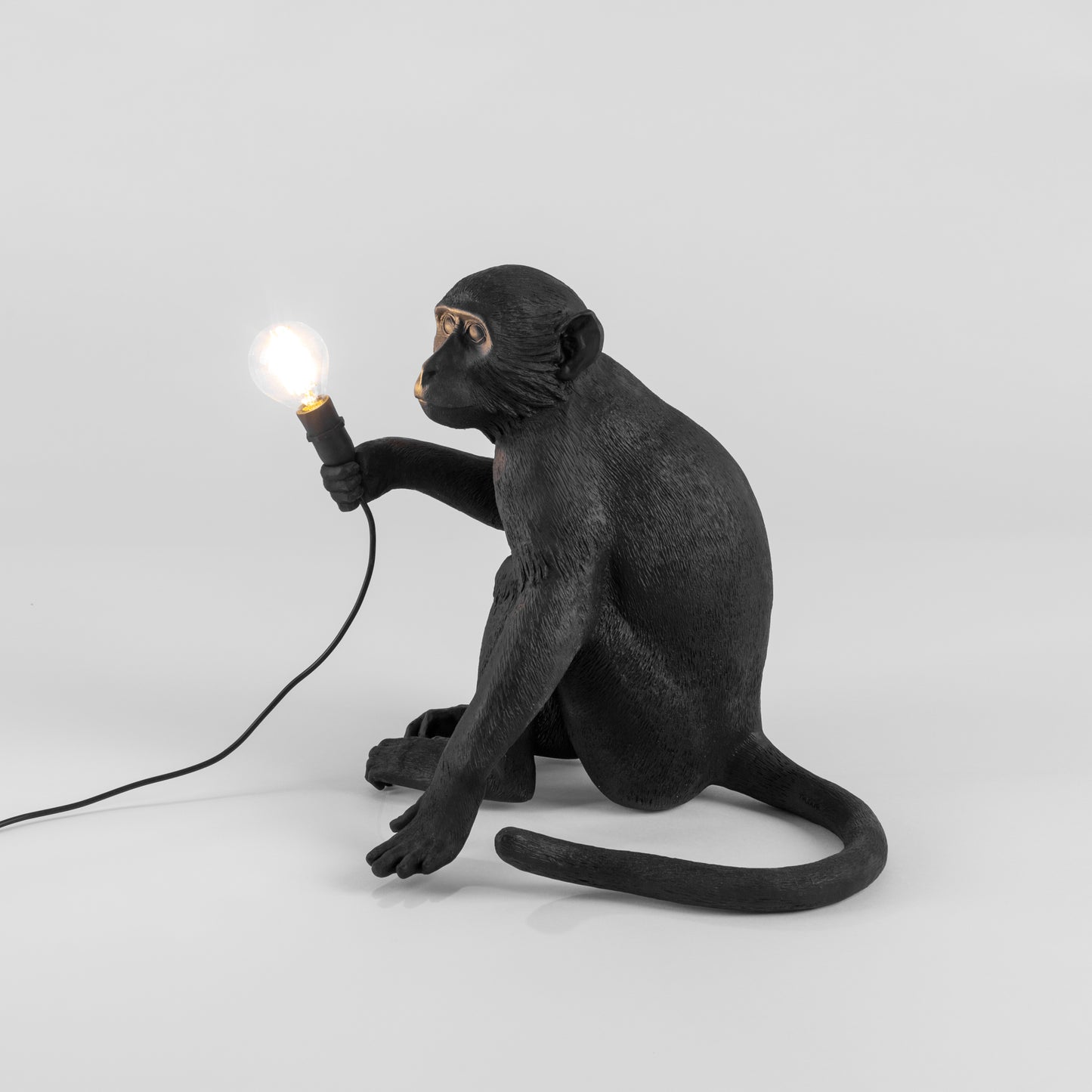 The Monkey Lamp Black Sitting Version