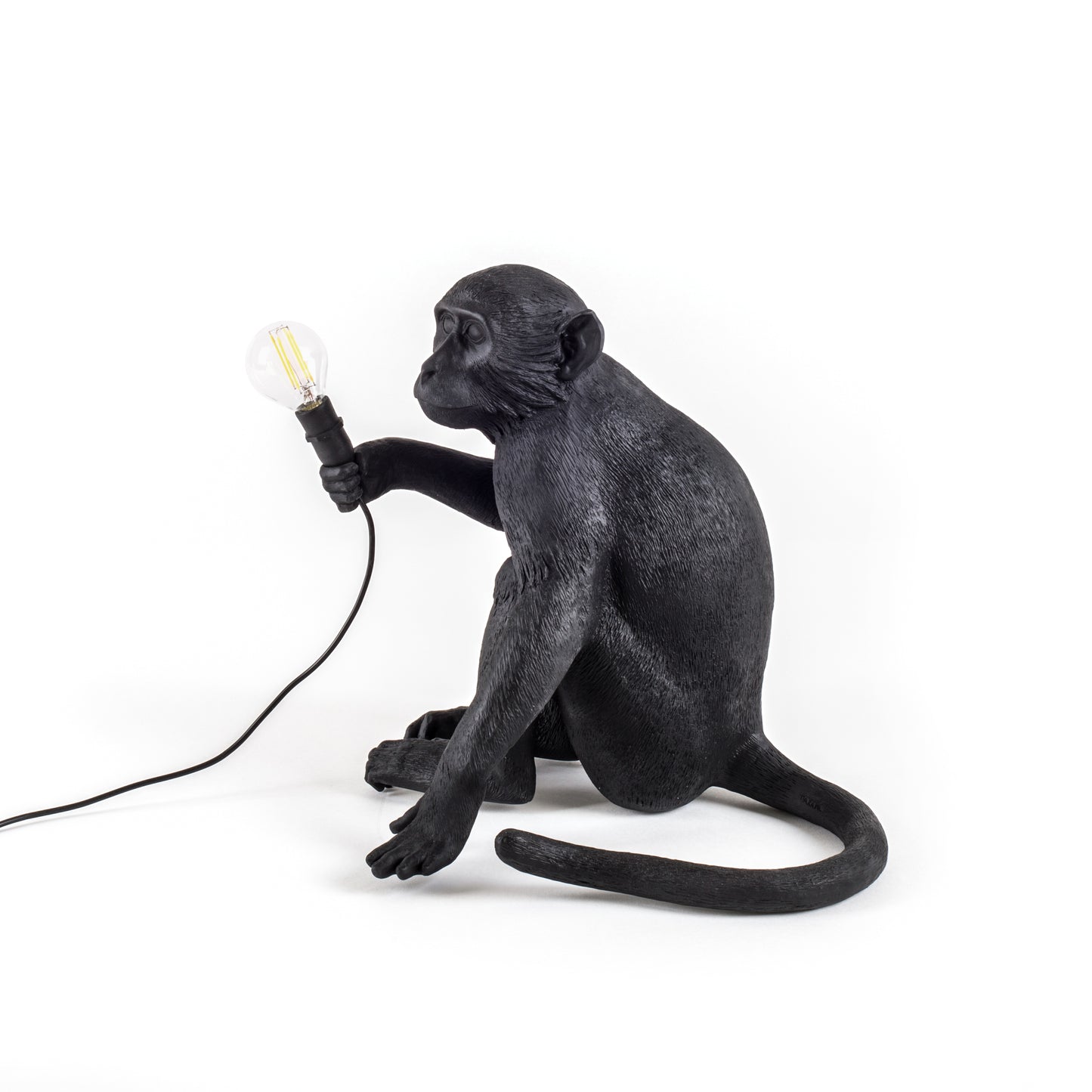 The Monkey Lamp Black Sitting Version