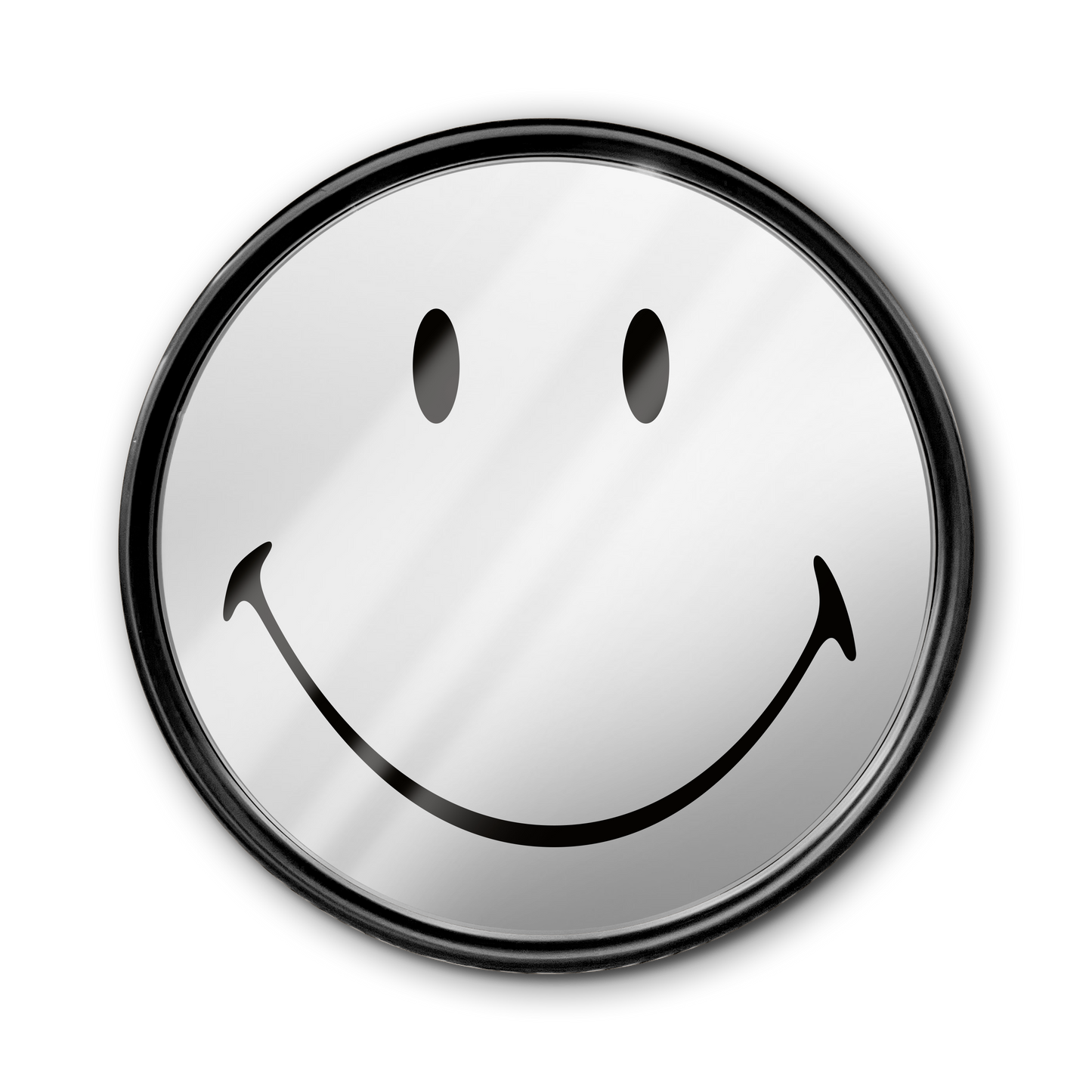 Wood Frame Mirror Smiley Æ