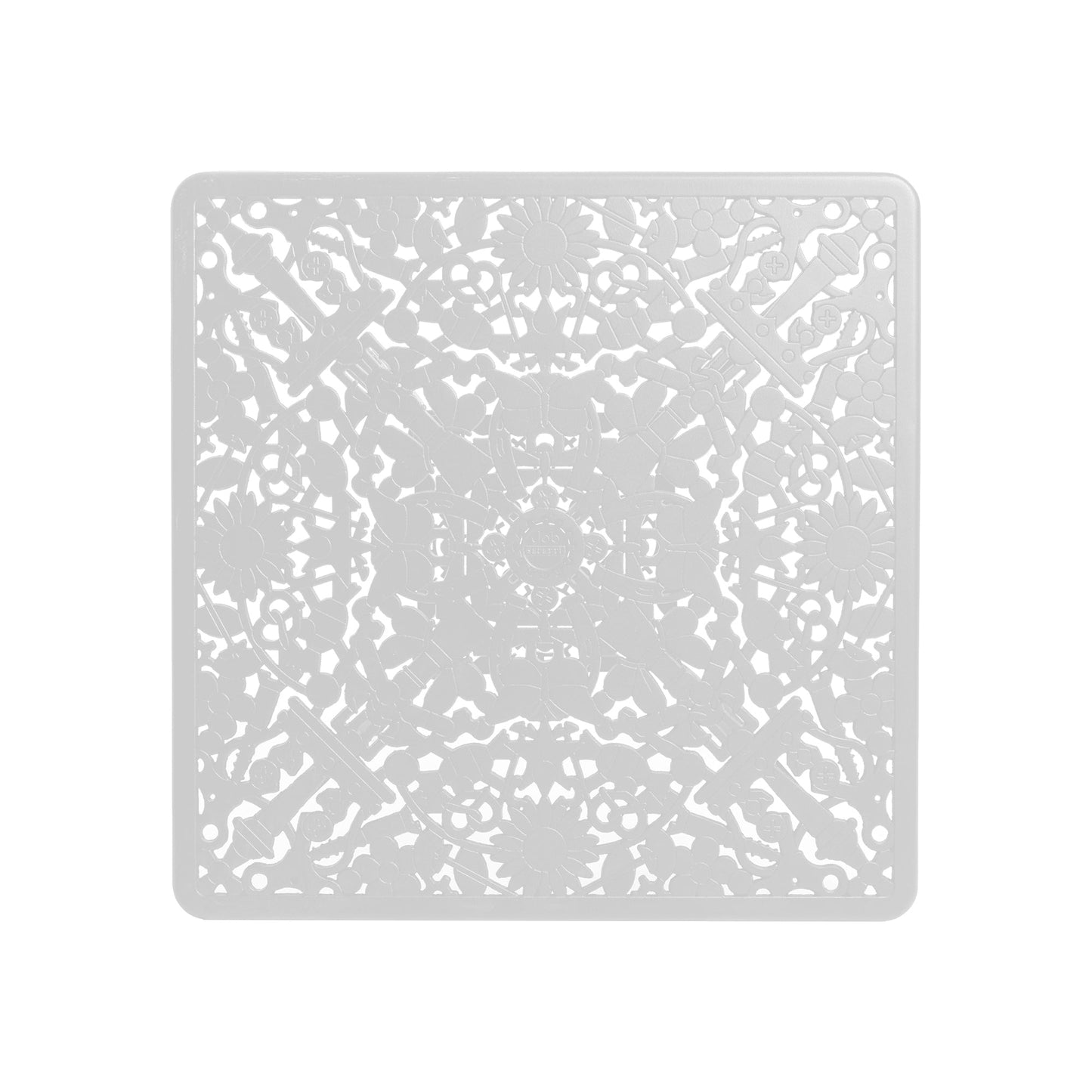 Industry Collection Aluminium Square Table White