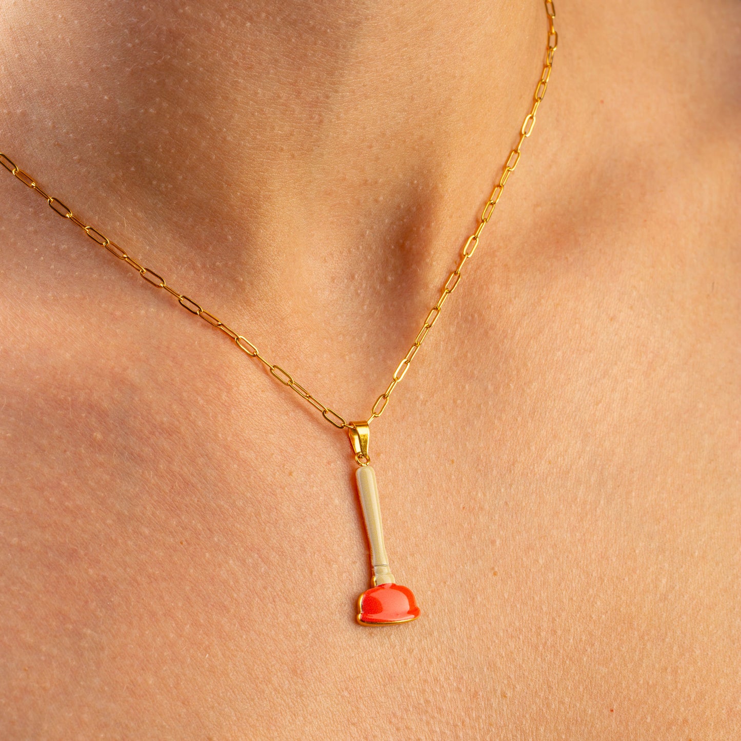 SINK PLUNGER Necklace with pendant - Toiletpaper Jewels