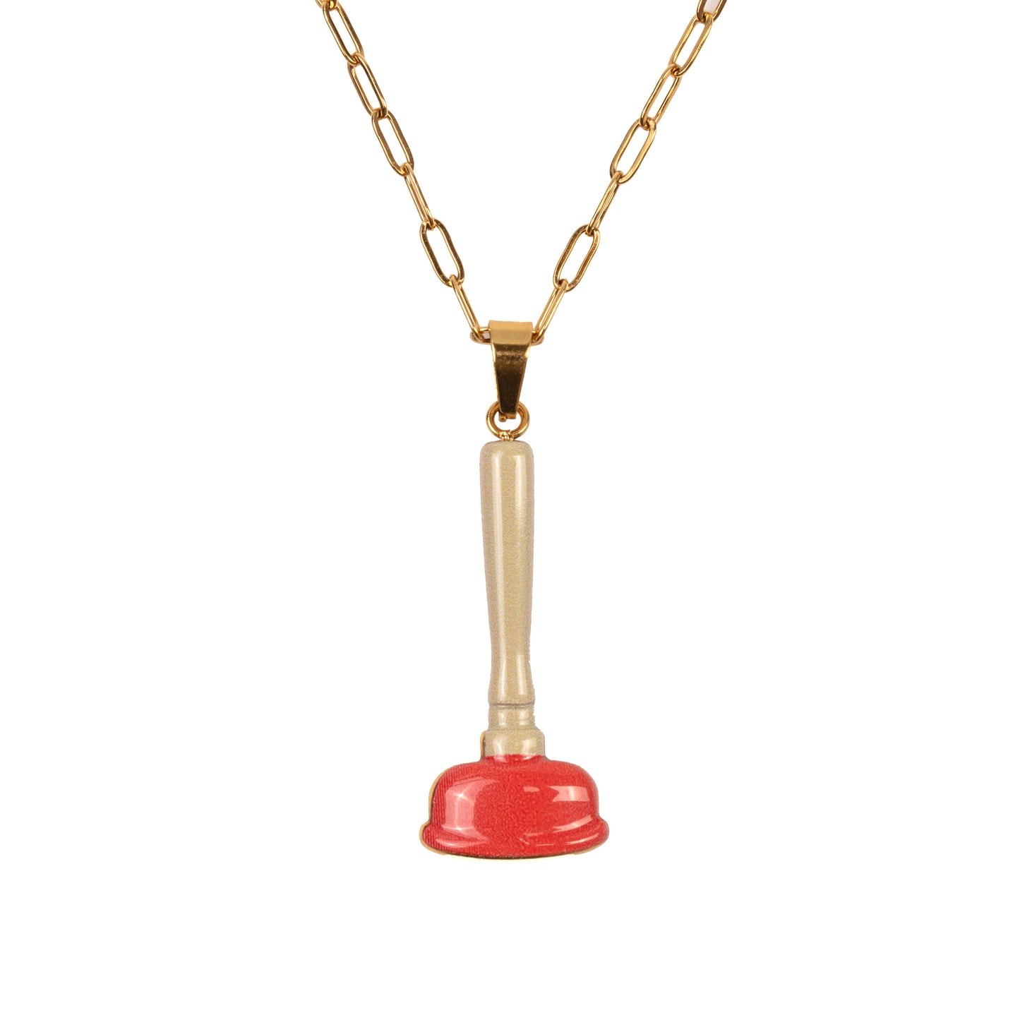 SINK PLUNGER Necklace with pendant - Toiletpaper Jewels