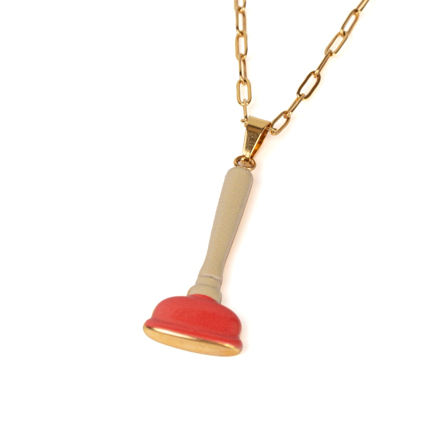 SINK PLUNGER Necklace with pendant - Toiletpaper Jewels