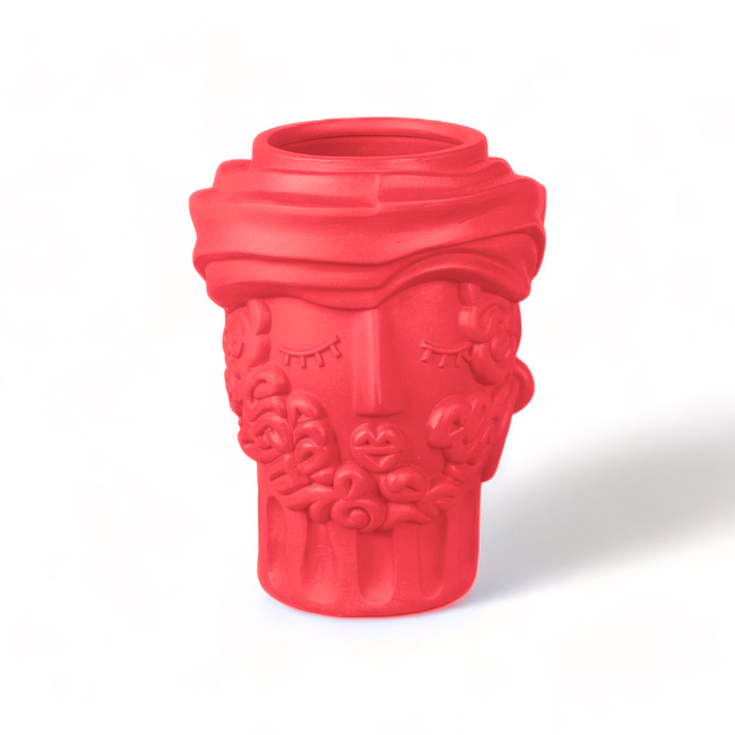 Terracotta Vase Man - PINK BOUGAINVILLEA