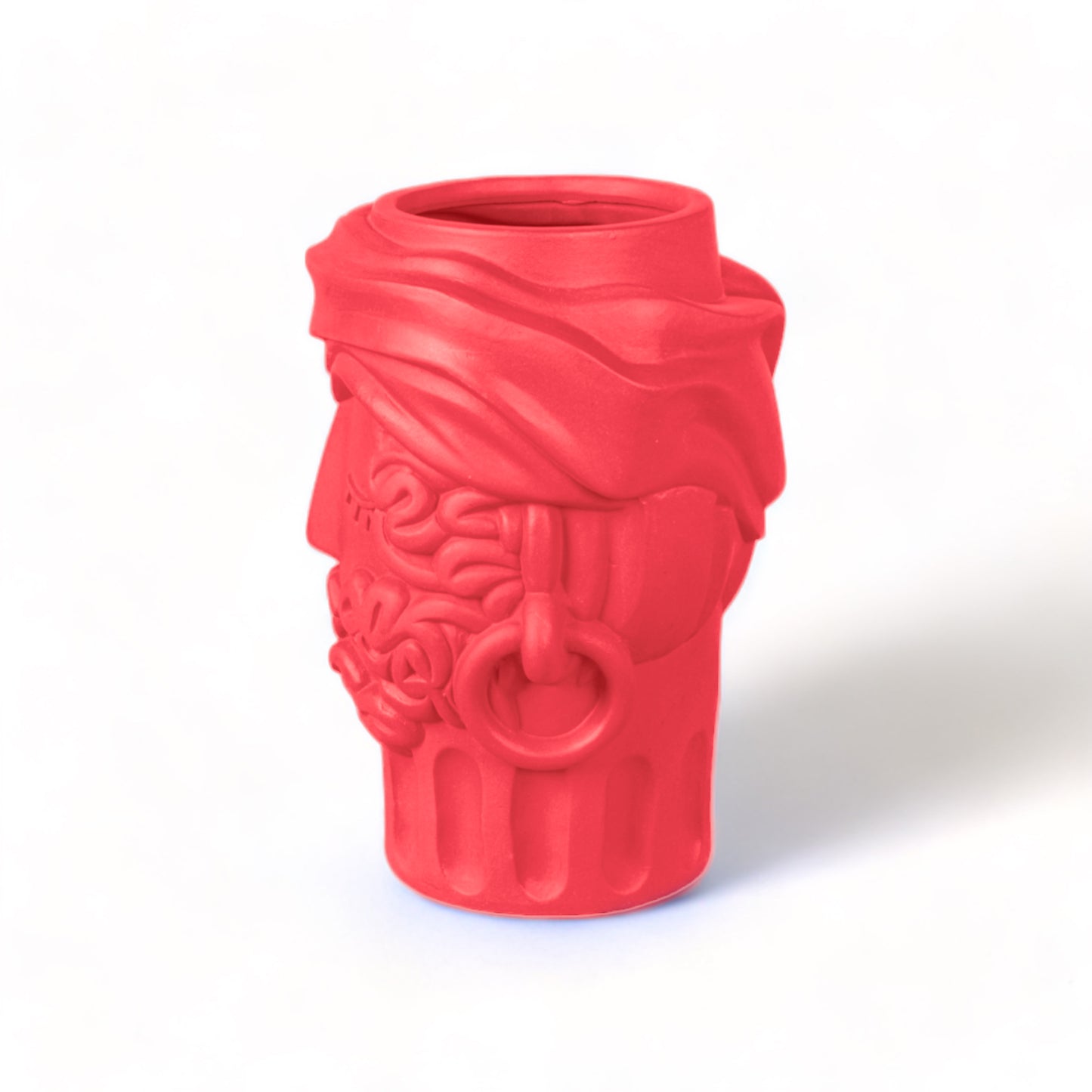 Terracotta Vase Man - PINK BOUGAINVILLEA
