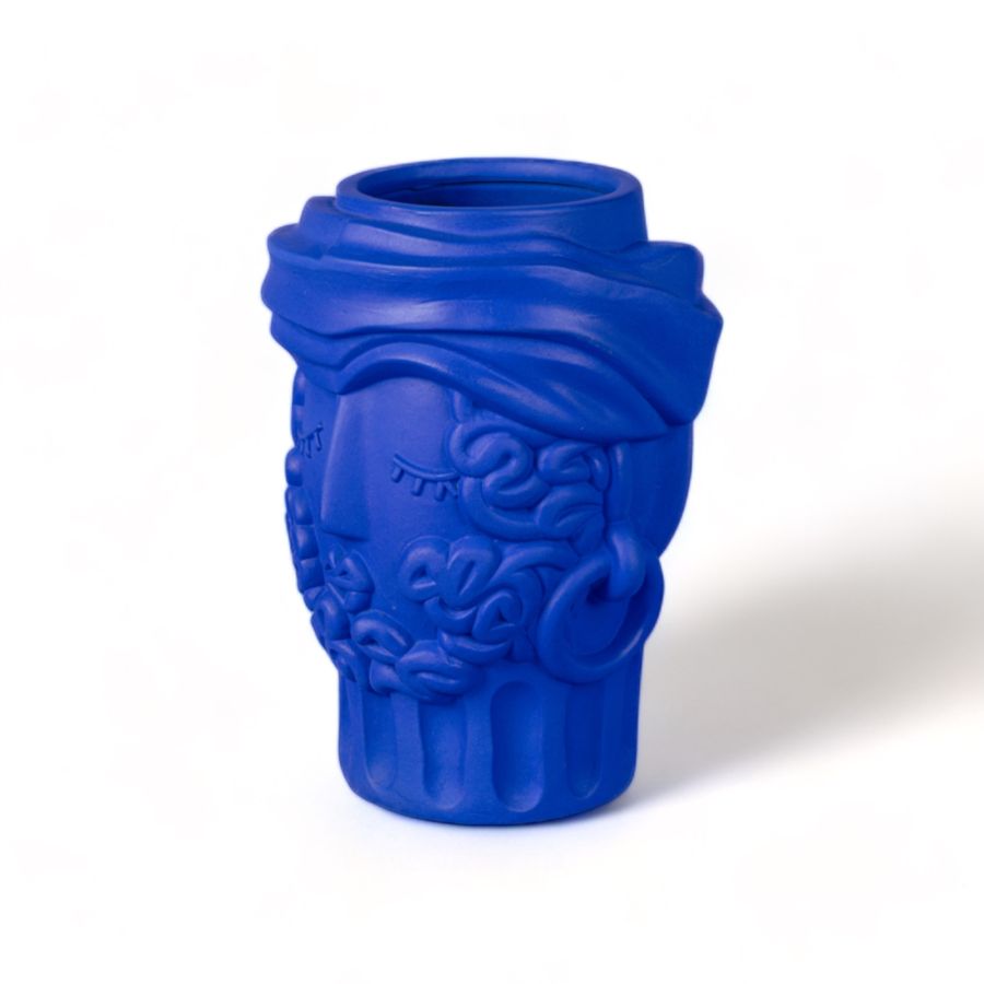 Terracotta Vase Man Blue