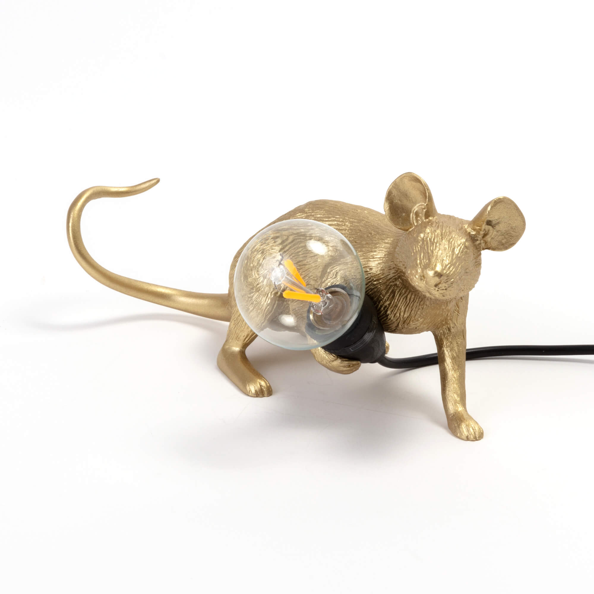 Mouse Lamp Lop Gold – SELETTI UK