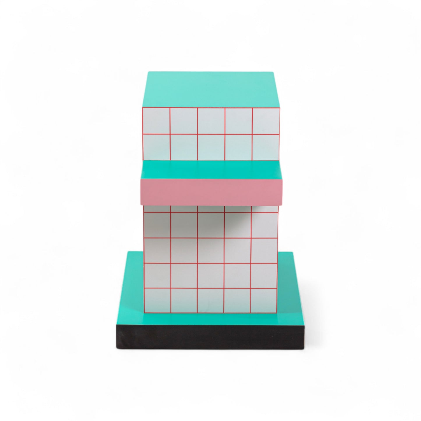 SUPERSIDE TABLE RED GRID