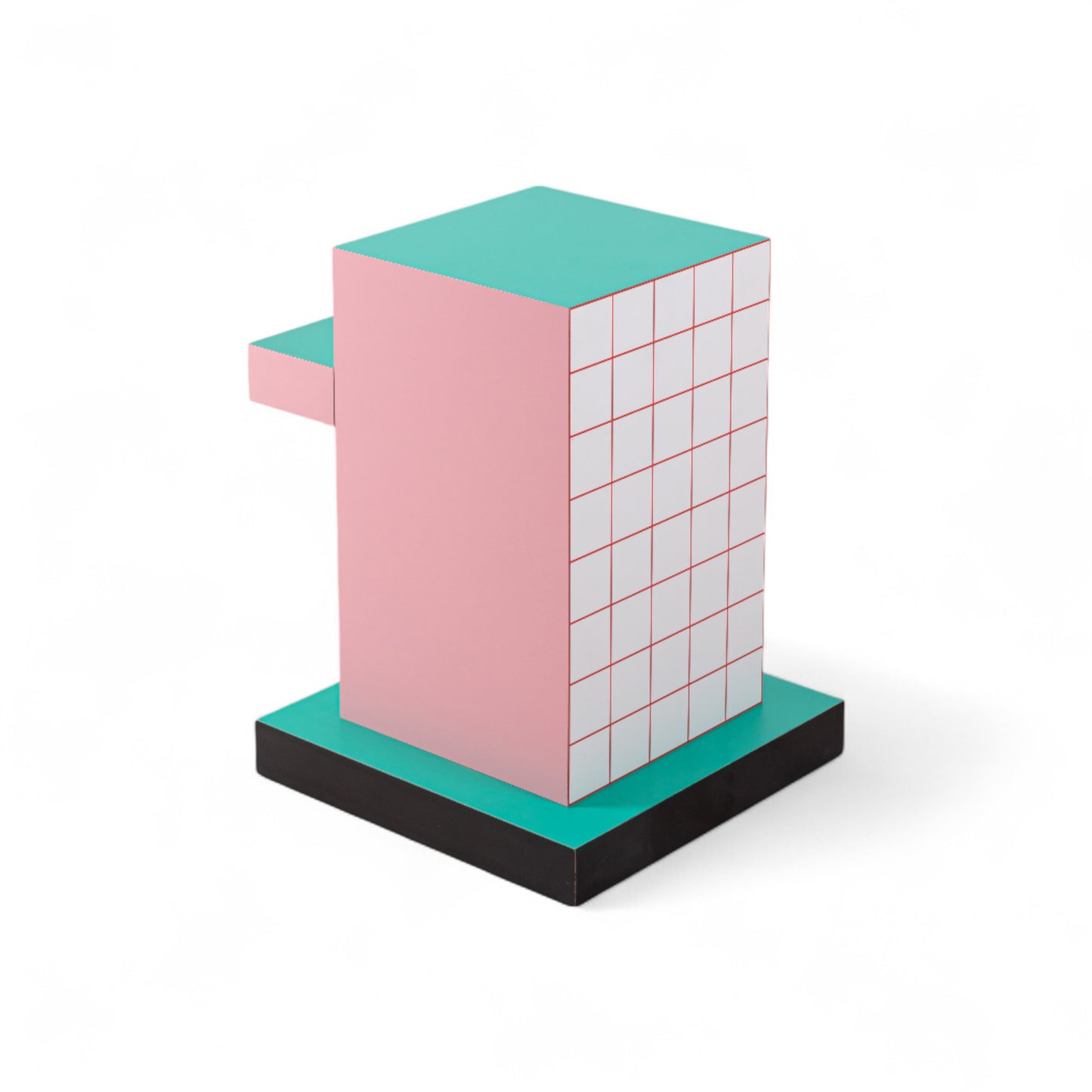 SUPERSIDE TABLE RED GRID