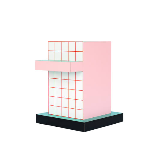 SUPERSIDE TABLE RED GRID