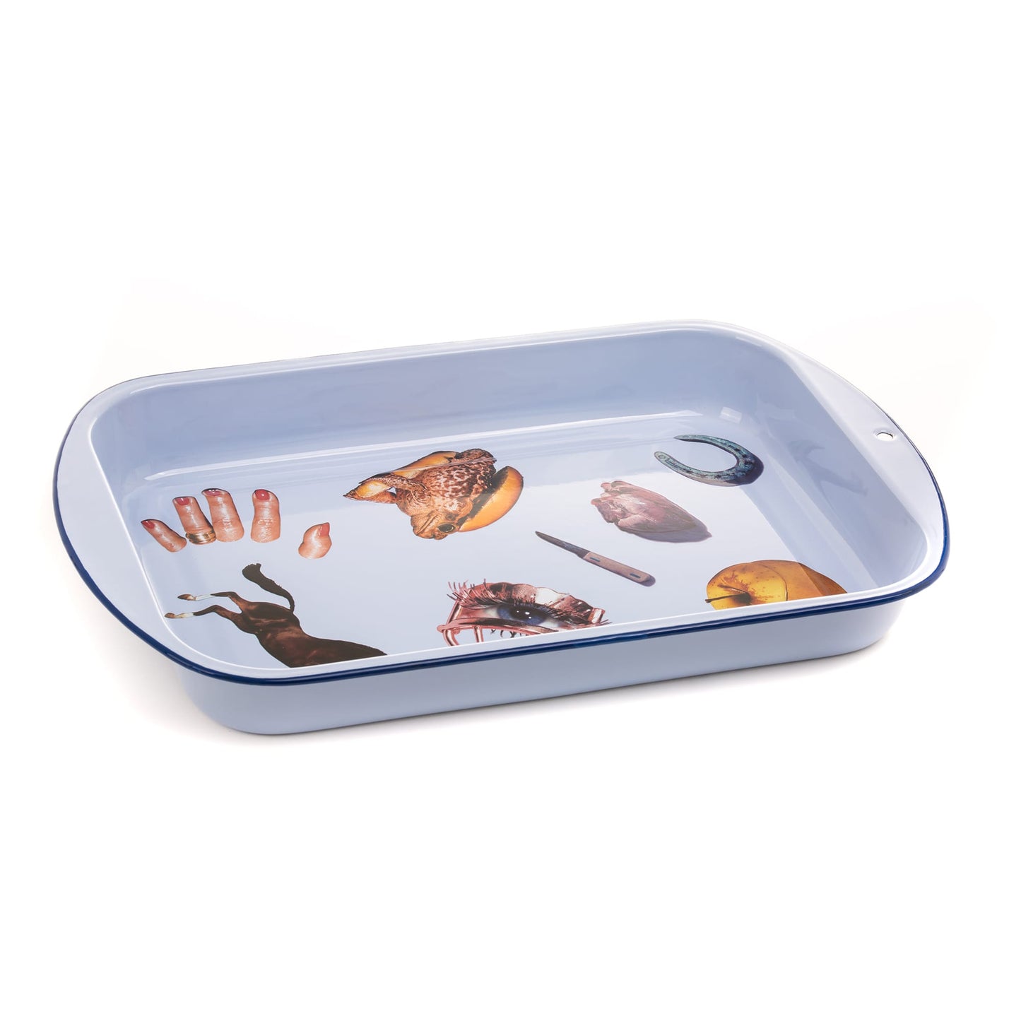 Enamel Baking Dish Light Blue