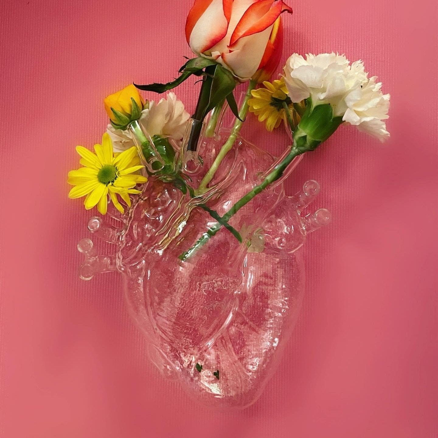 SELETTI フラワーベース heart vase Love in Bloom Glass – SELETTI UK