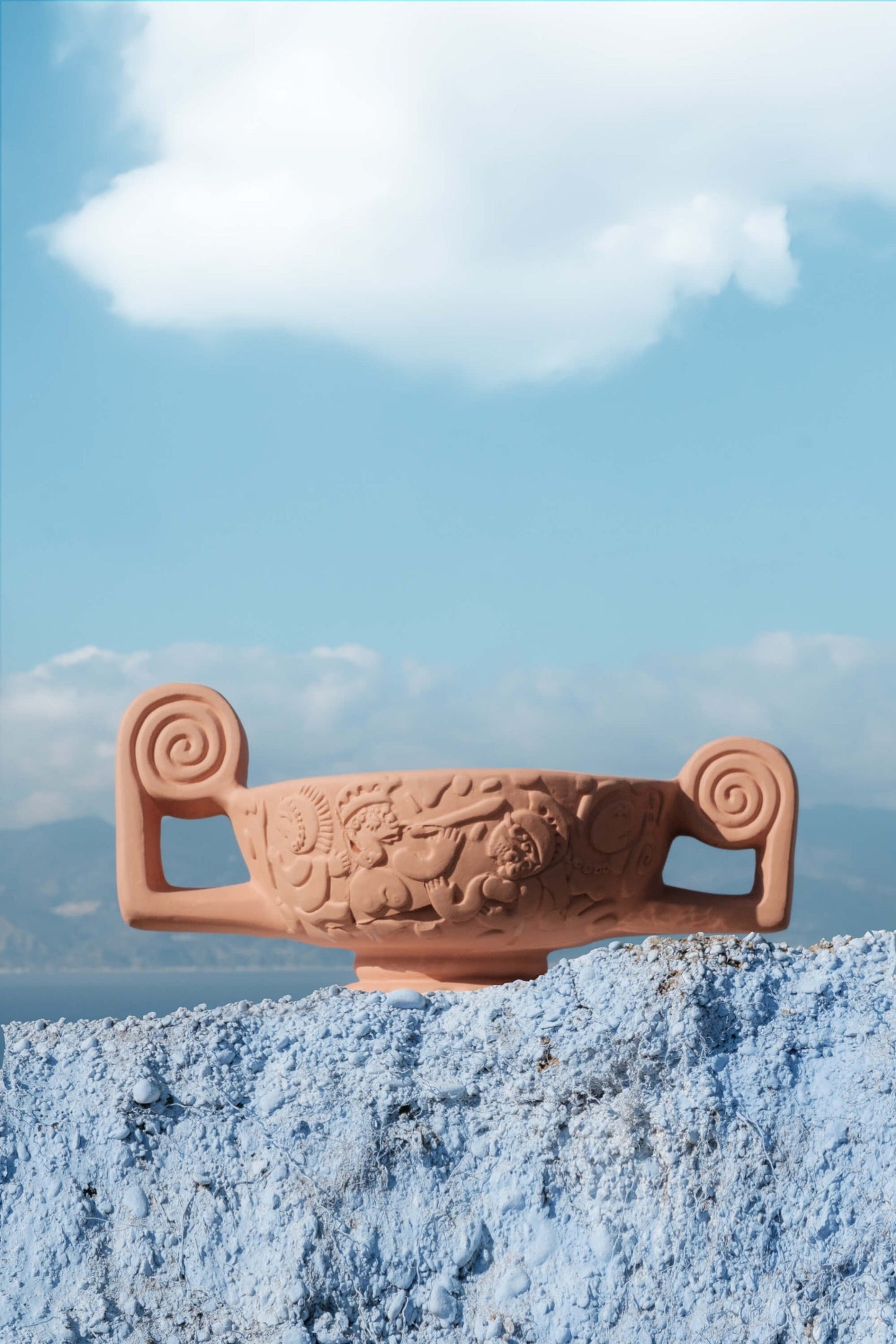 Magna Graecia Terracotta vase Centerpiece